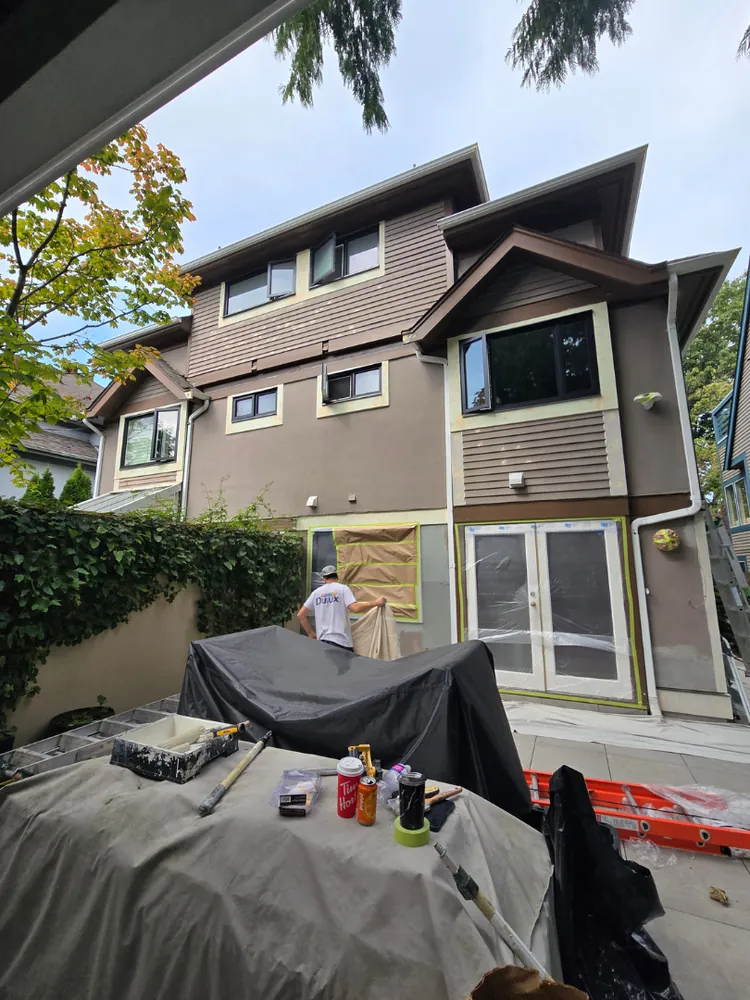 Rear exterior before painting